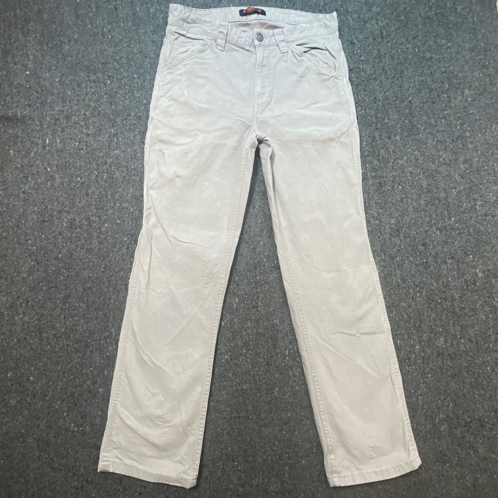 Ridgecut Utility Work Pants 32x30 Mens Tan Khaki Canvas Straight Leg Toughwear